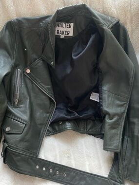 Walter Baker Olive Green Leather Jacket